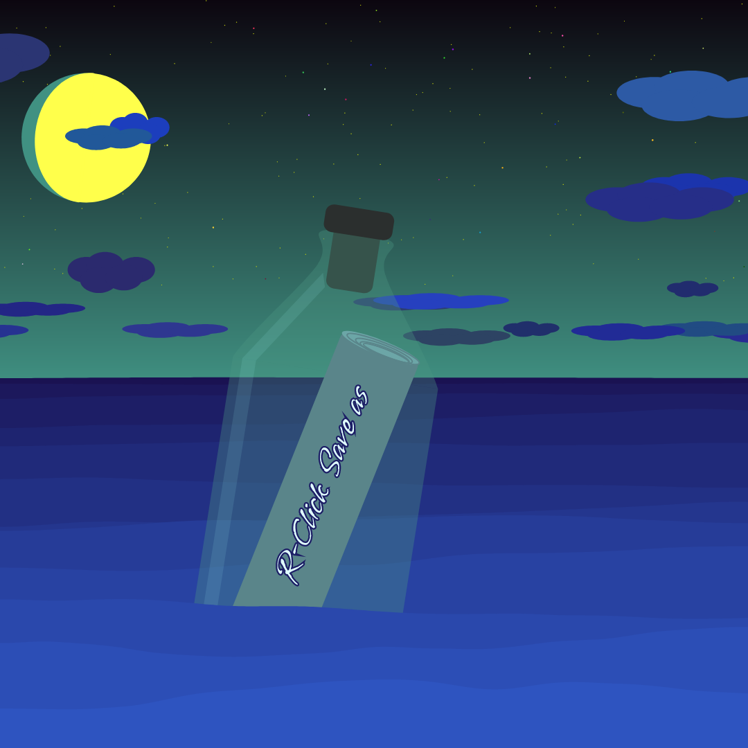 message in the bottle #20 static token preview