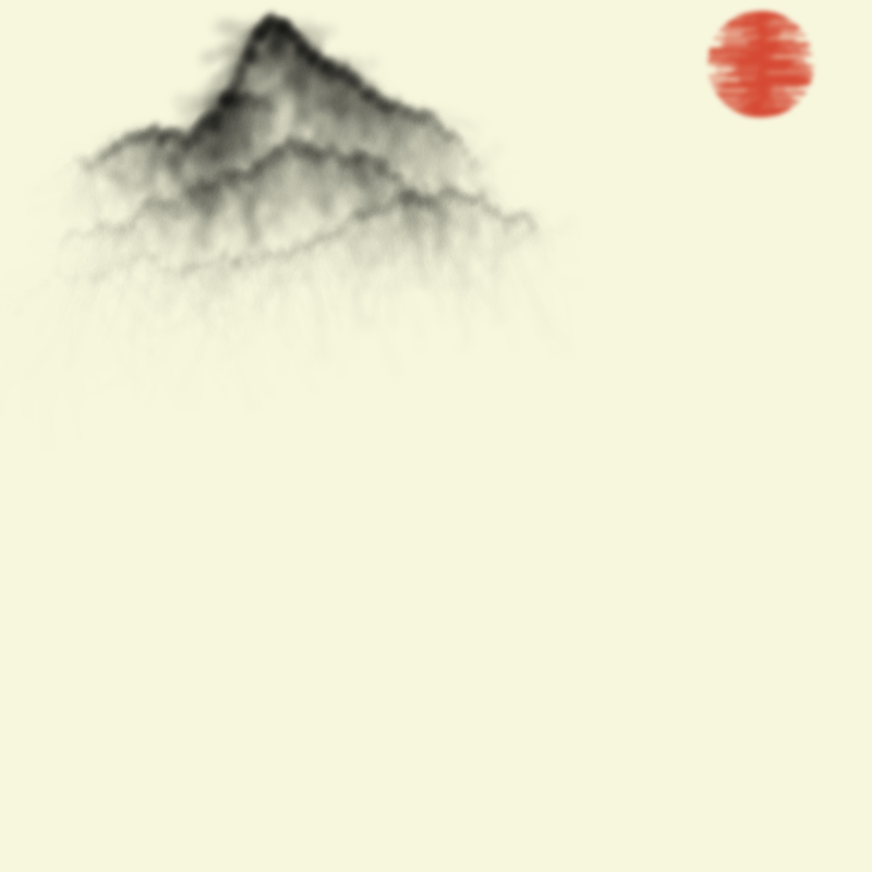 Sumi-E Mountains & Bamboo #14 static token preview