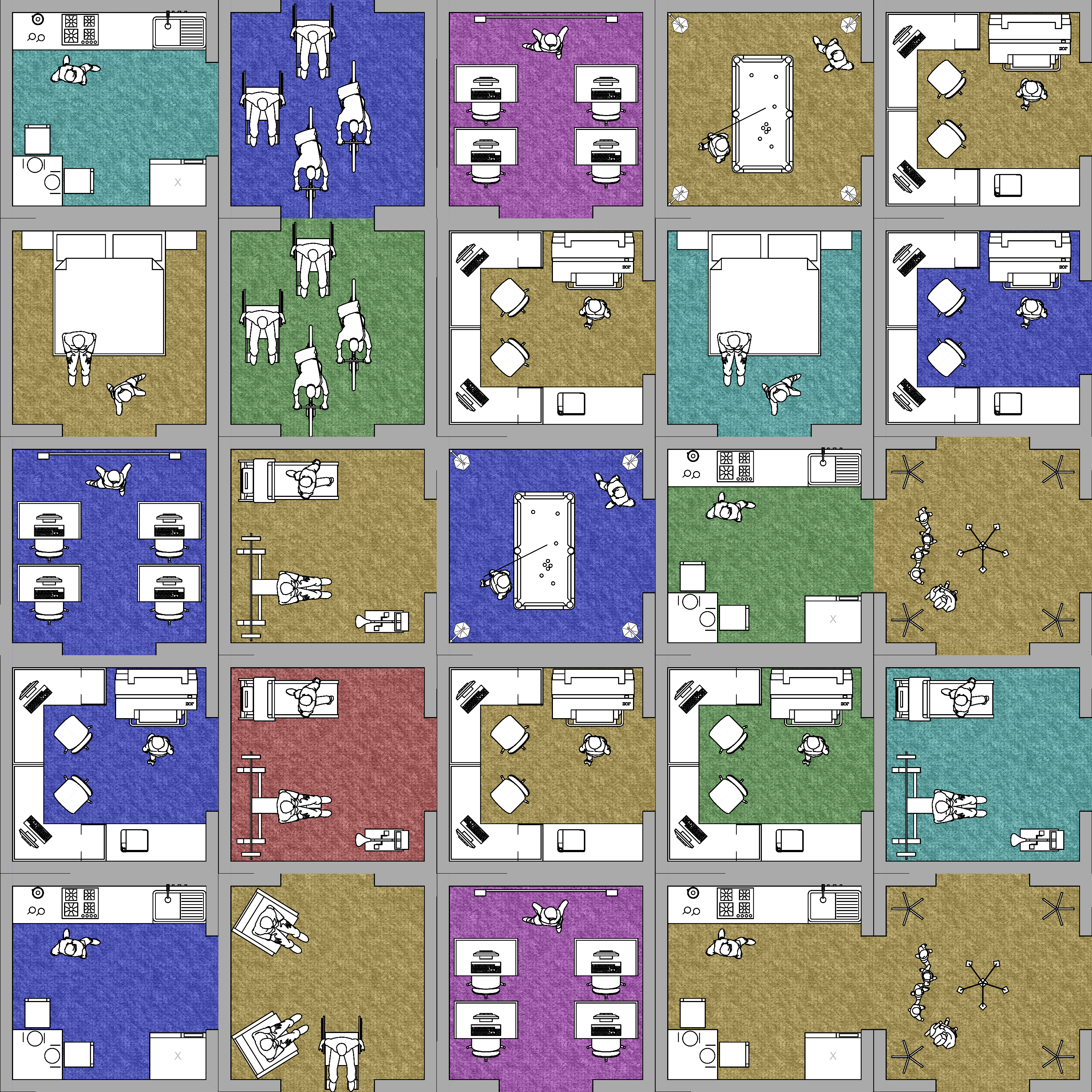 Harlequin block building #6 static token preview