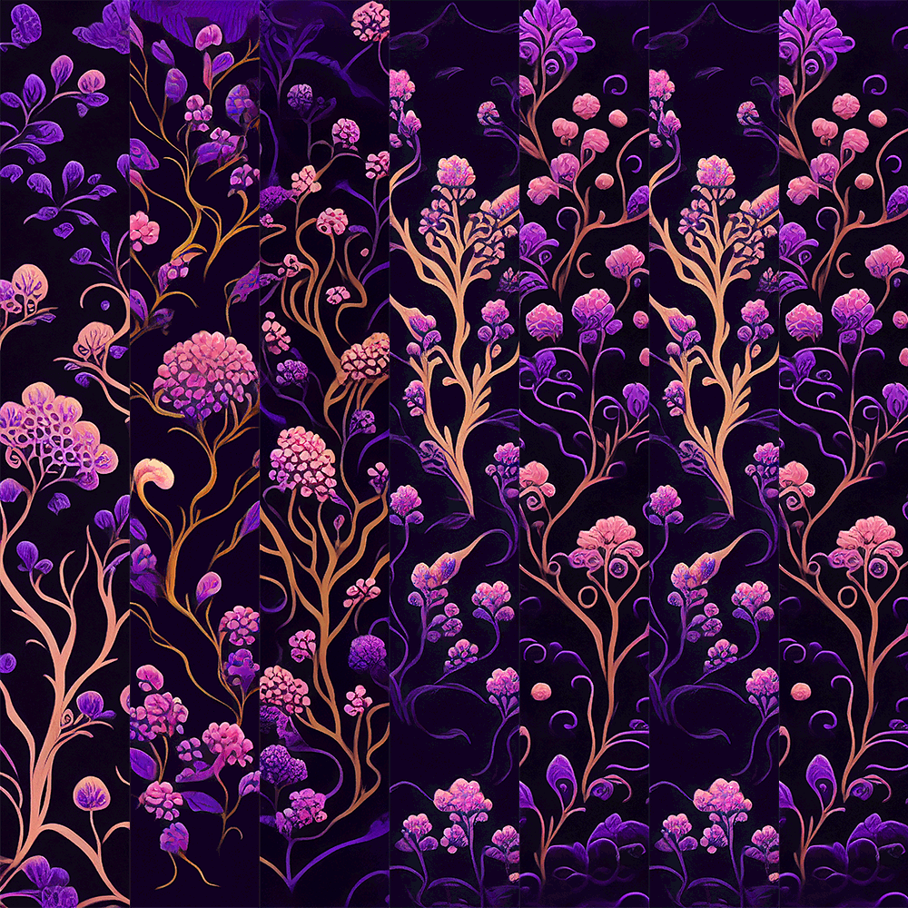 AI Purple Flowers #7 static token preview