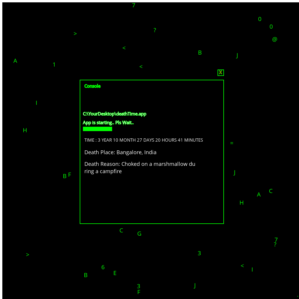 Death Time Console App #8 static token preview