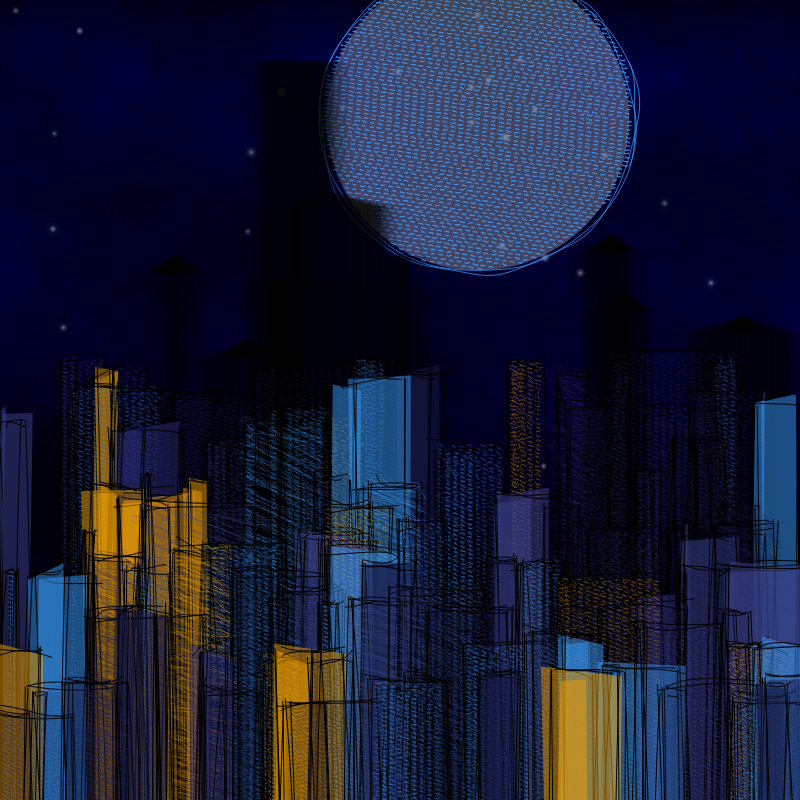hastily-drawn cityscape sketch #16 static token preview