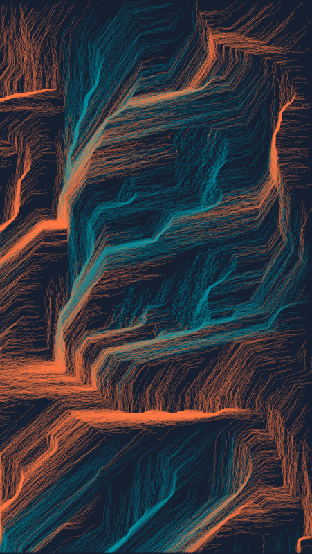 Algoscapes | Rock-face #17 static token preview