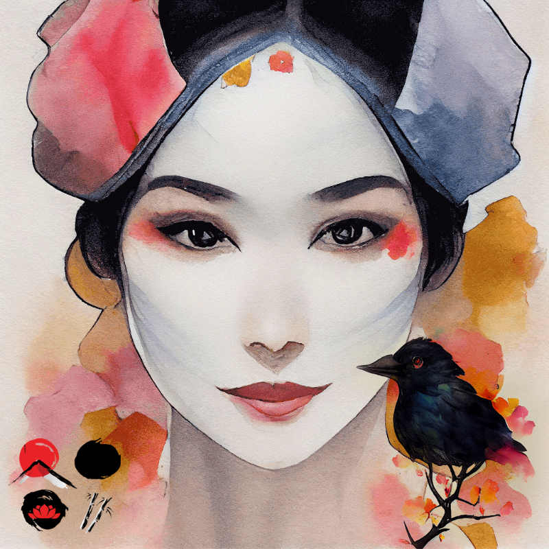 Geisha and Black Bird #1 static token preview