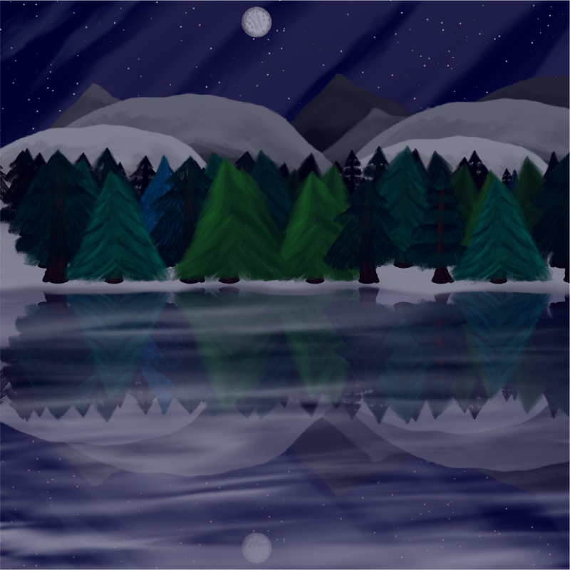 Moony Winter Lake #13 static token preview