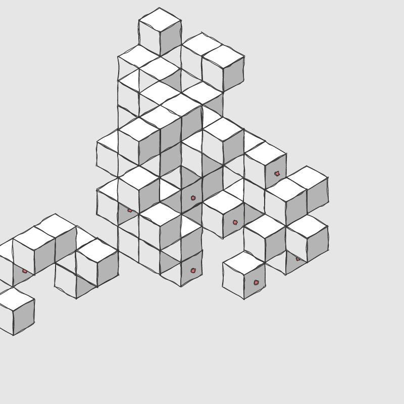 Hand drawn Voxels #8 static token preview