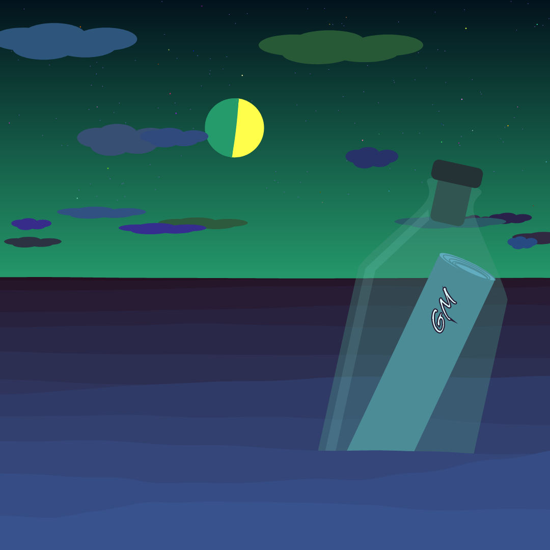 message in the bottle #66 static token preview