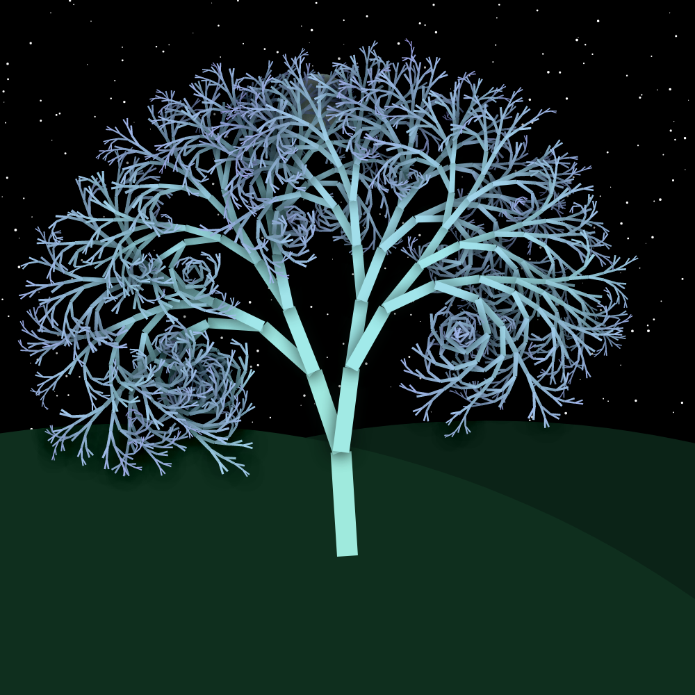Moonlit Trees of Iterative Fractal Chaos #13 static token preview