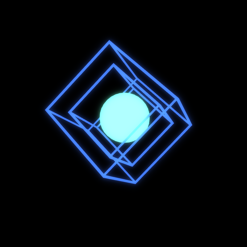 Generative Animation : Two Cube and Sphere #15 static token preview