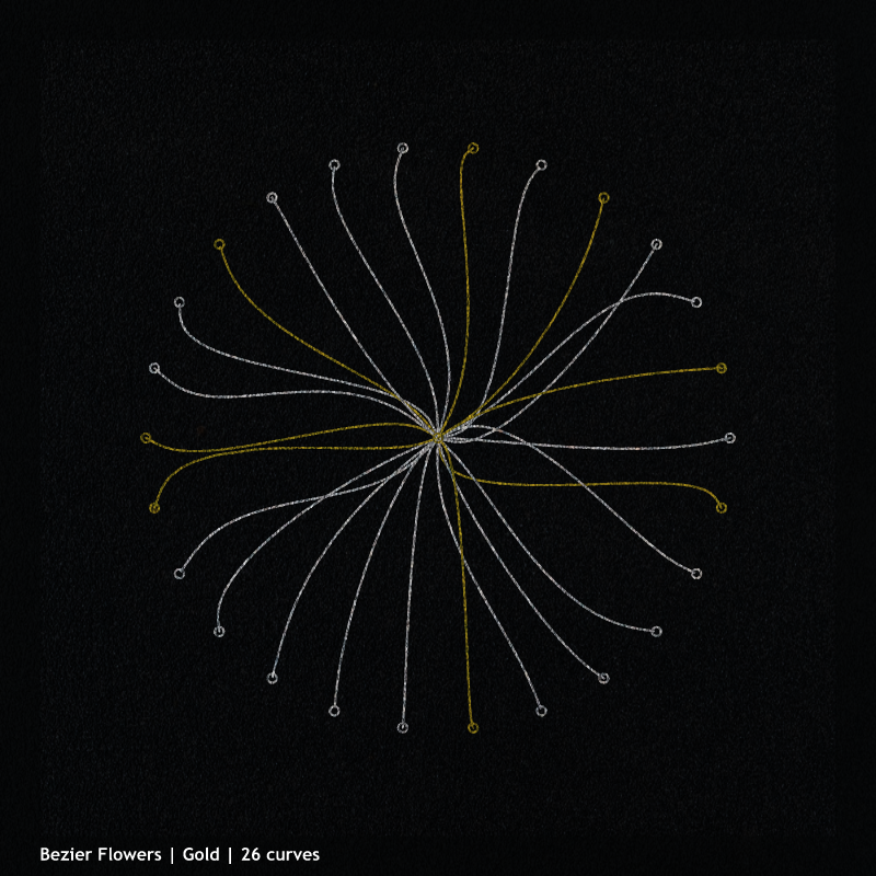 Bezier Flowers #1 static token preview