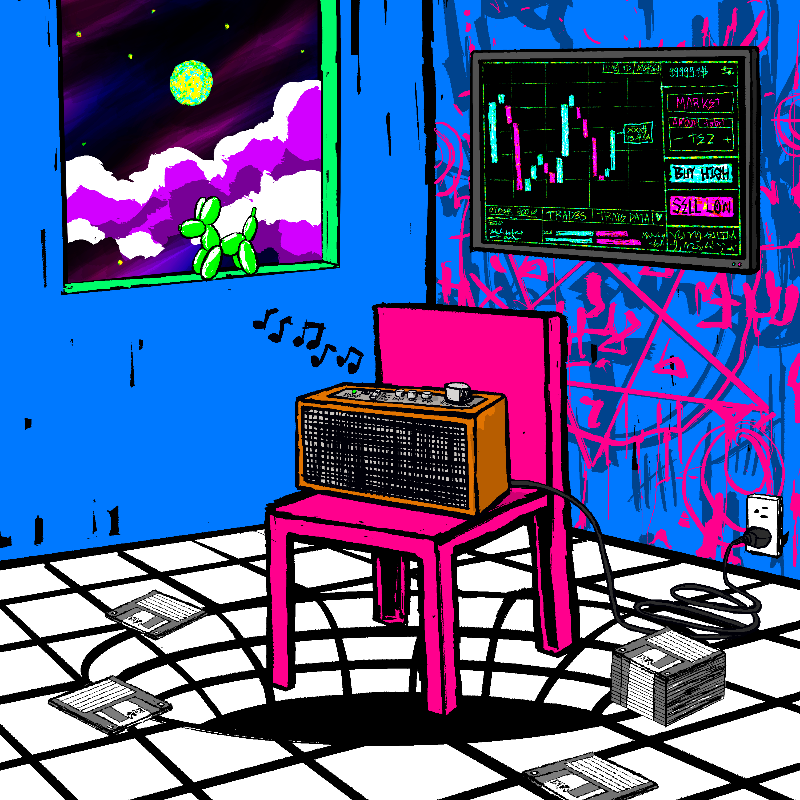 pink chair in the blue room #20 static token preview