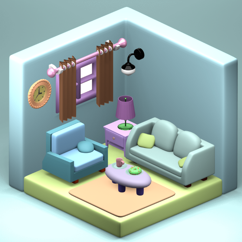 3D Fantasy Living room #24 static token preview