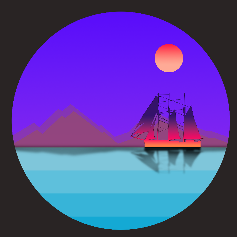 Boat on the sea #5 static token preview