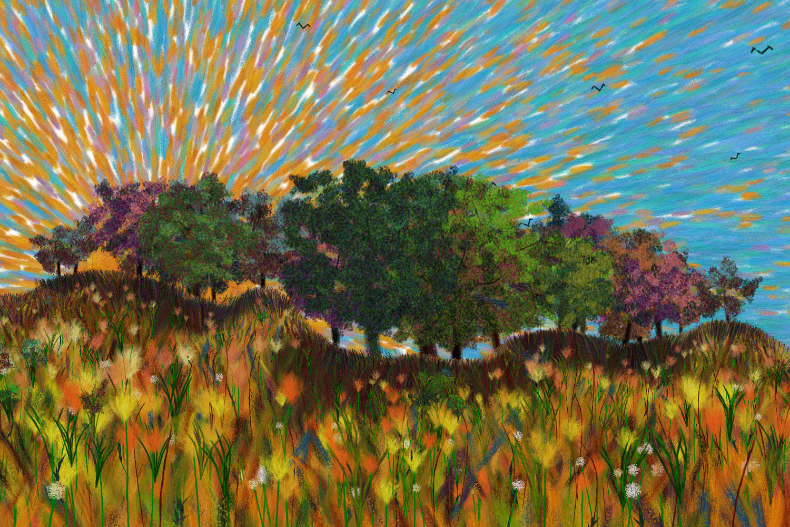 Flowers and Sky #9 static token preview