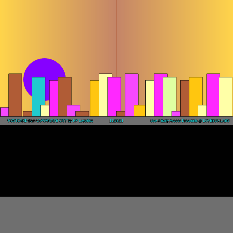 Vaporwave CITY: "Seek the Black Sun" #2 static token preview