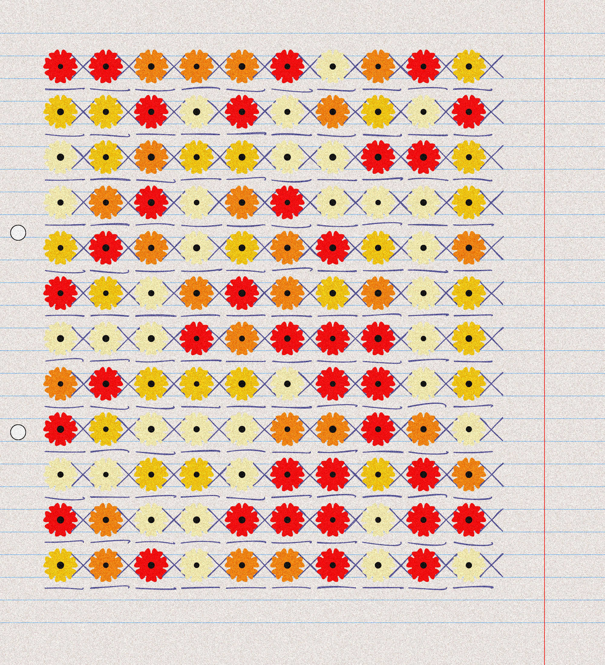 sketchbook page 10: first flowers #5 static token preview