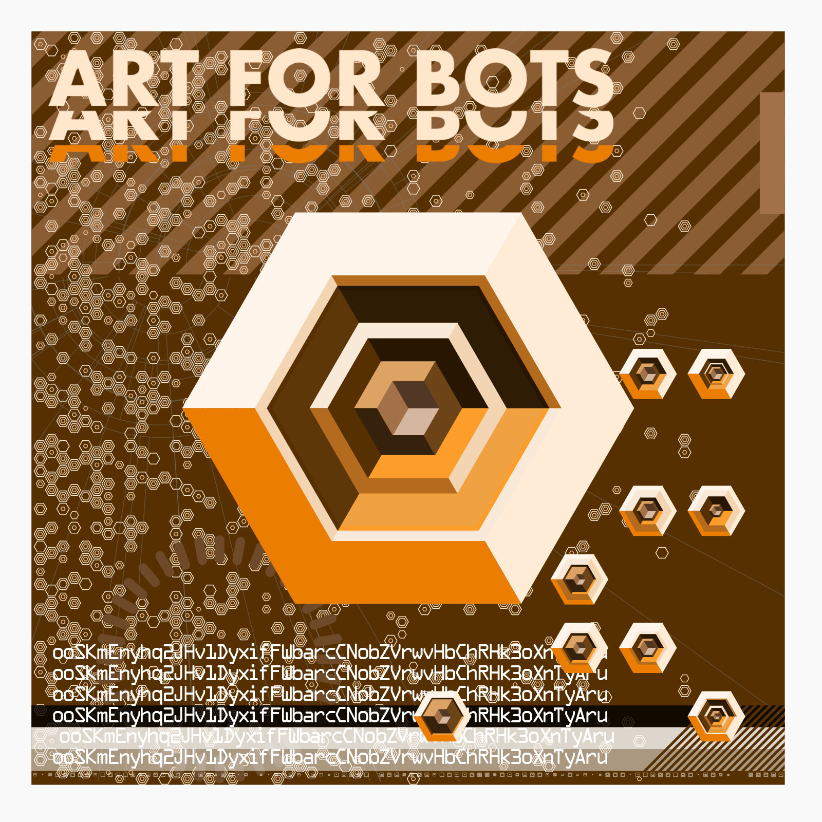 Hexagones - Art forBots forHumans forPrint #5 static token preview