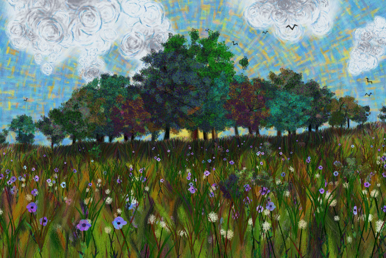 Flowers and Sky #4 static token preview