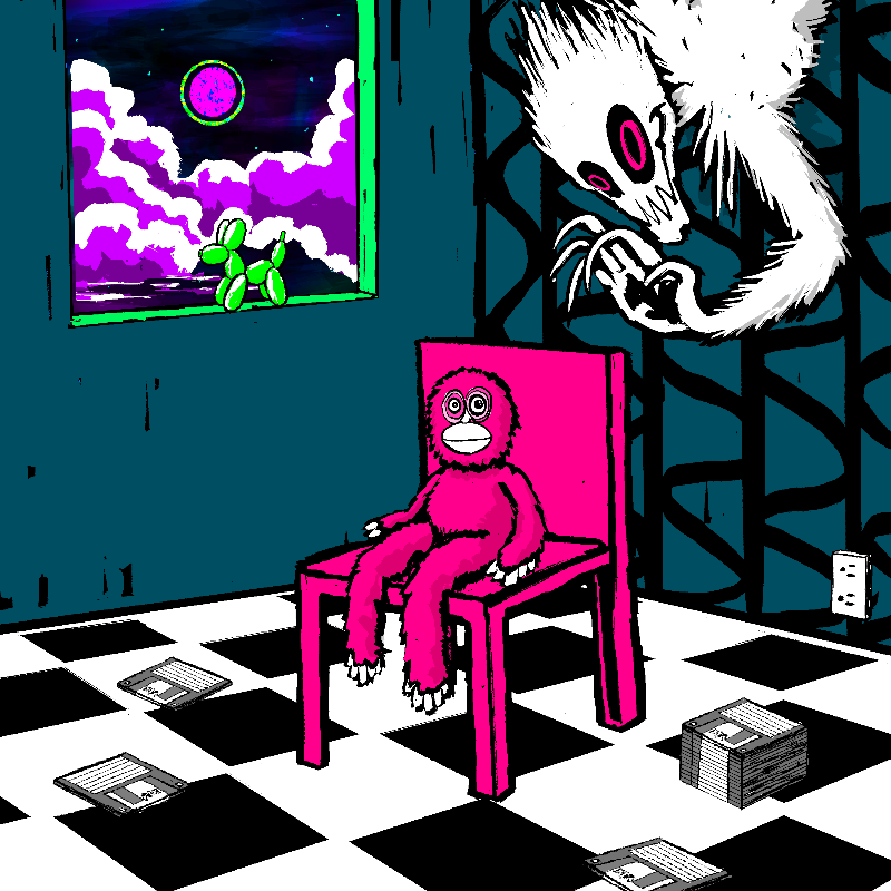 pink chair in the blue room #8 static token preview