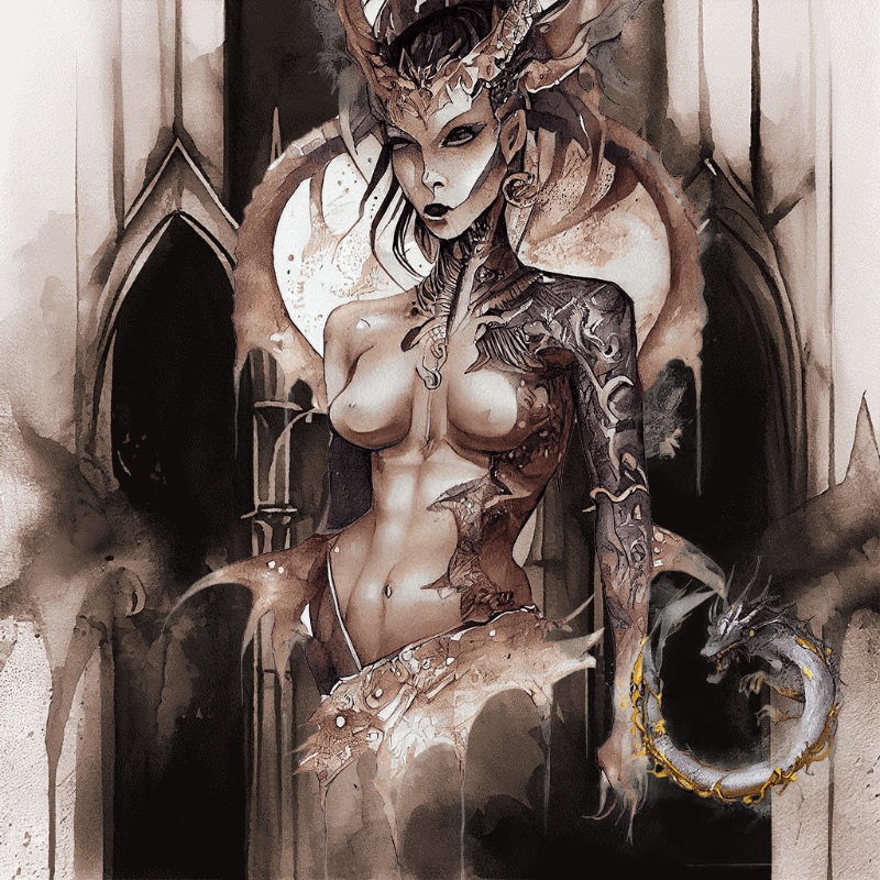 Dragon Girl #4 static token preview