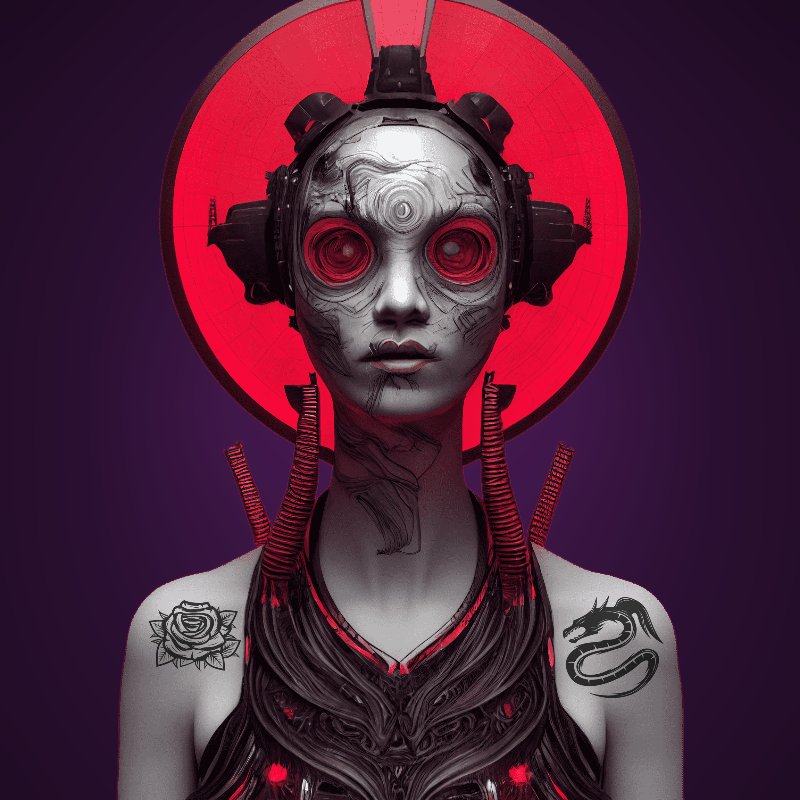 Cyber Girl #6 static token preview