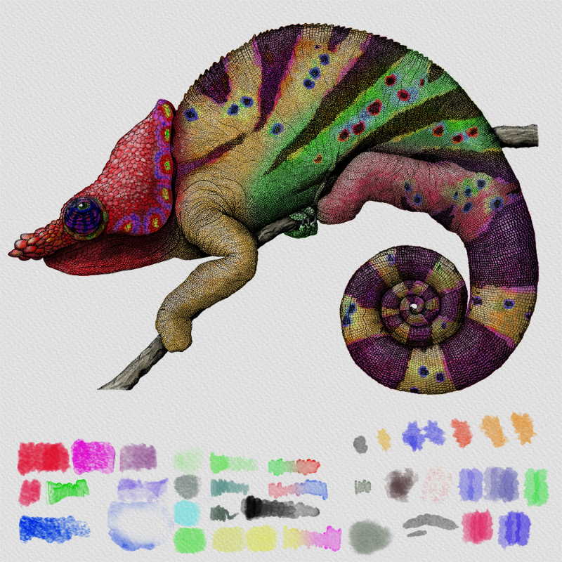 Colorful Cameleon #24 static token preview