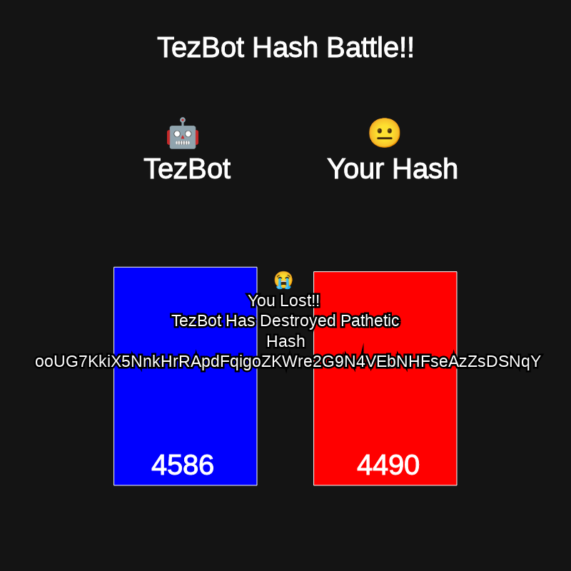 TezBot Battle #3 static token preview