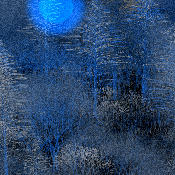 Moonlit Native Bush #107 static token preview