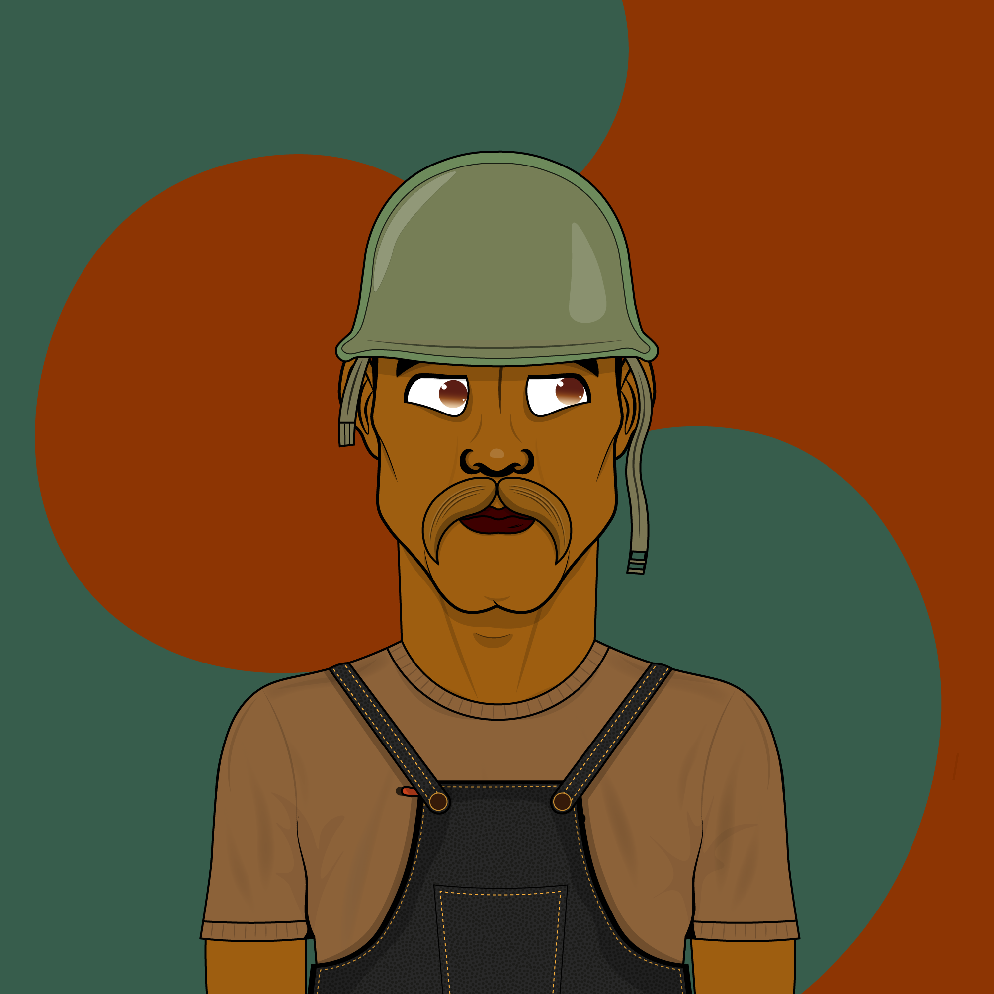 Mustachioed #12 static token preview