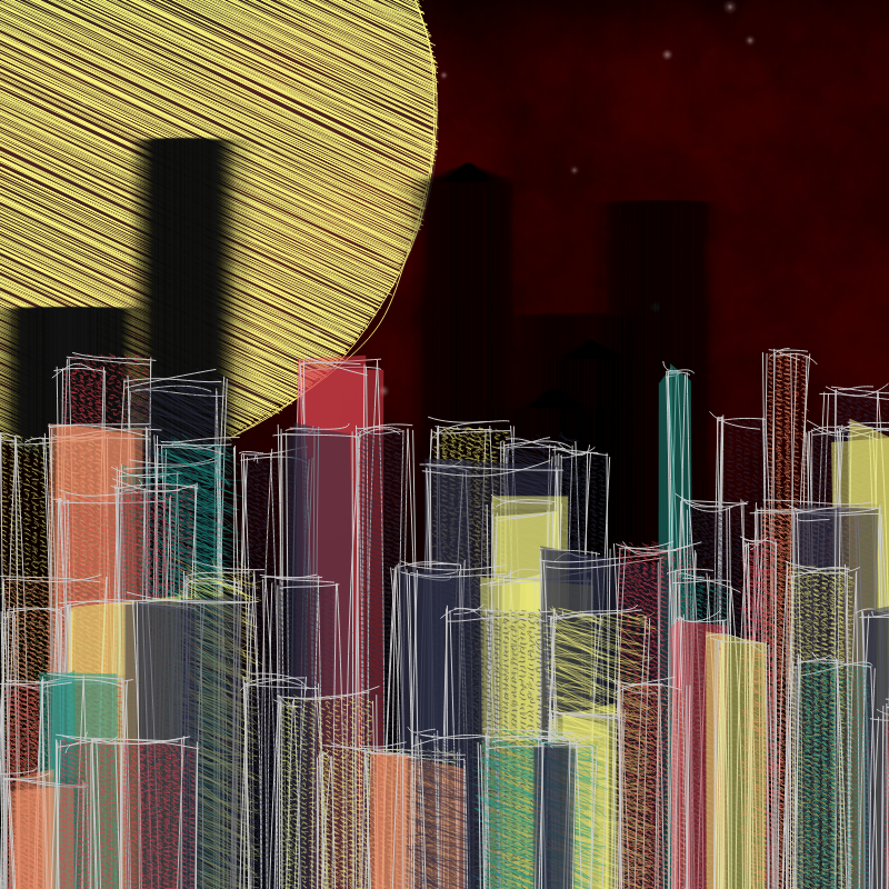 hastily-drawn cityscape sketch #20 static token preview