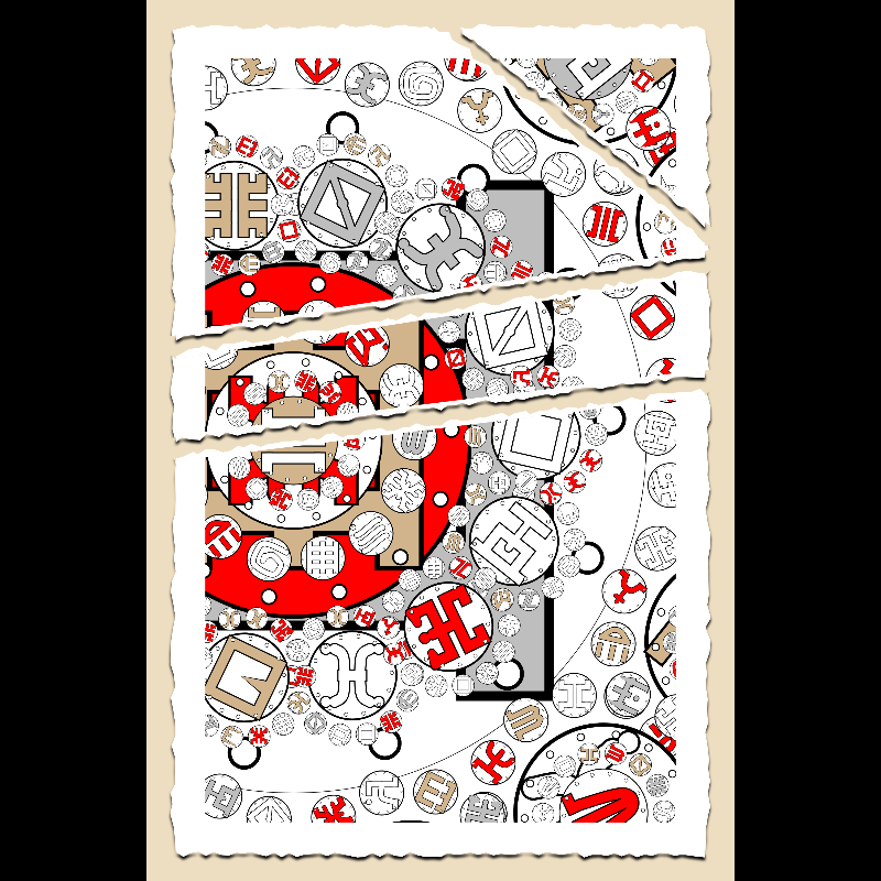 Fractals and fractures -"Alphabetic Signs" #19 static token preview
