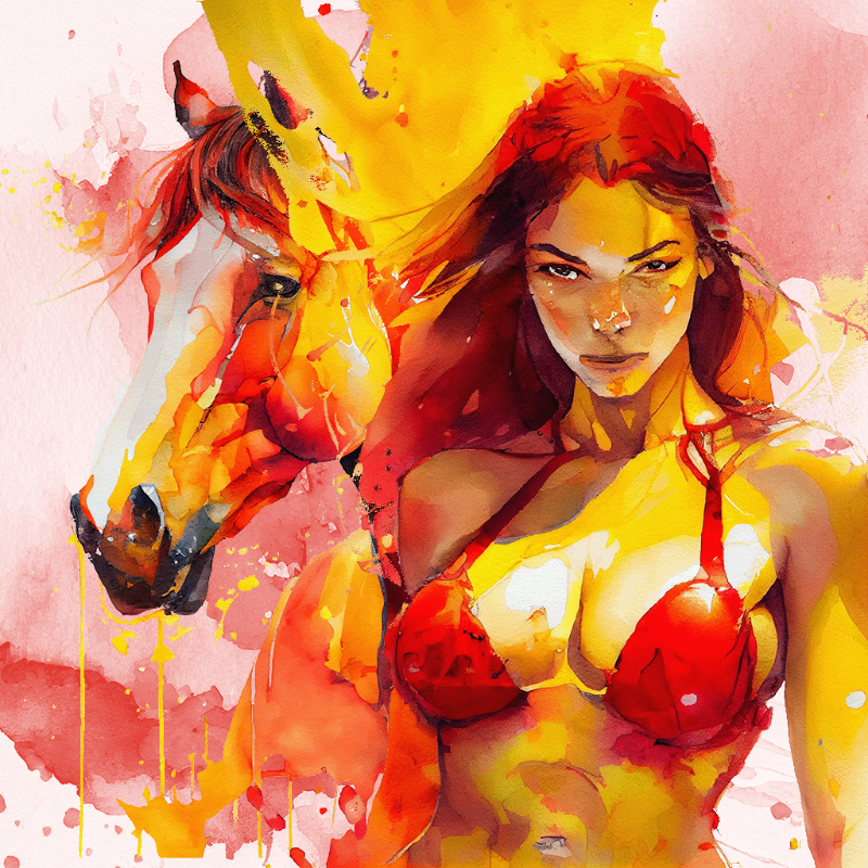 Artemis and Horse #2 static token preview