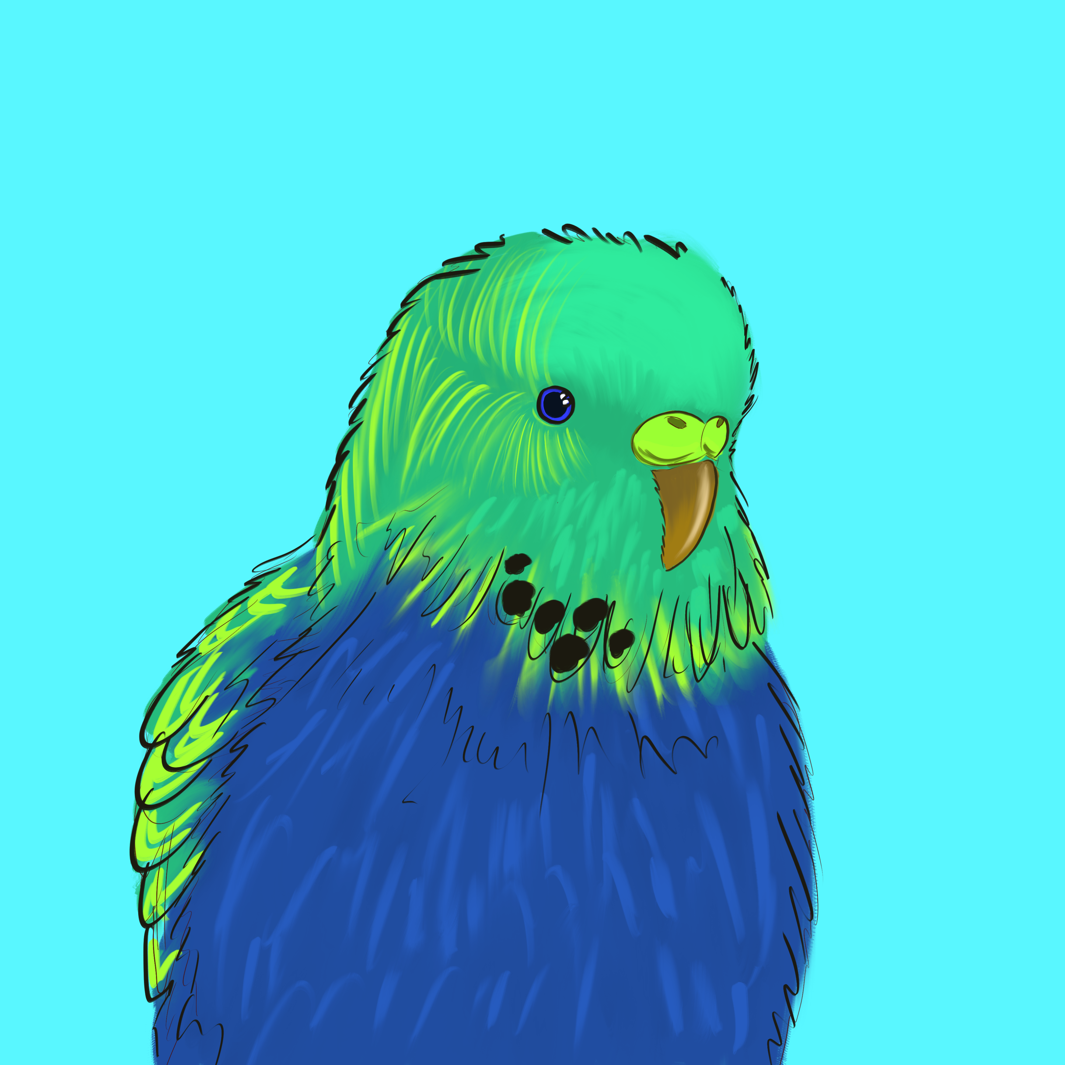 Neon Parrot #8 static token preview