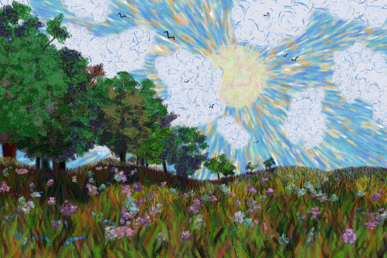 Flowers and Sky #52 static token preview