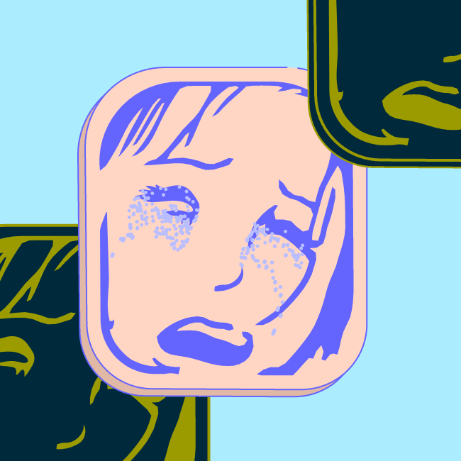 Card in the box "Crying girl" #21 static token preview