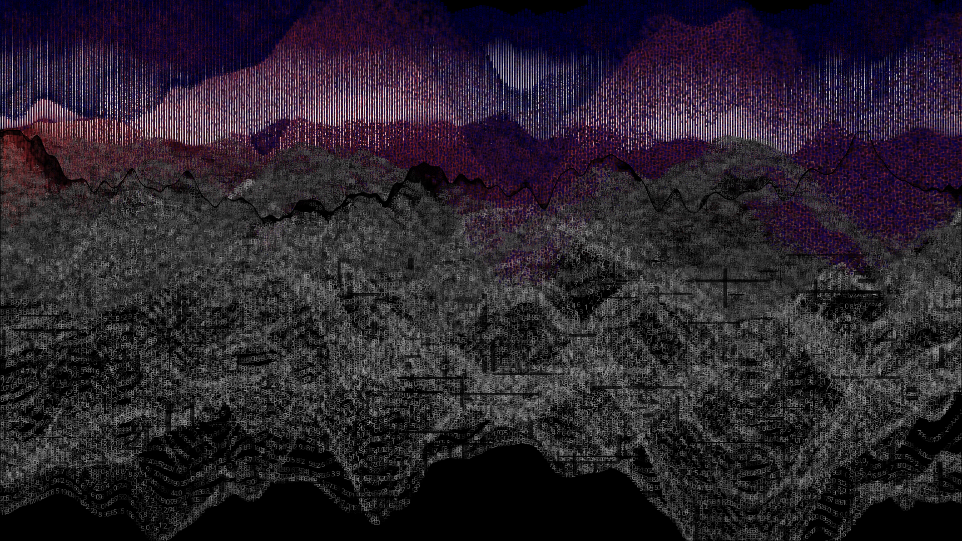 Pixel rain in a data landsacape #4 static token preview