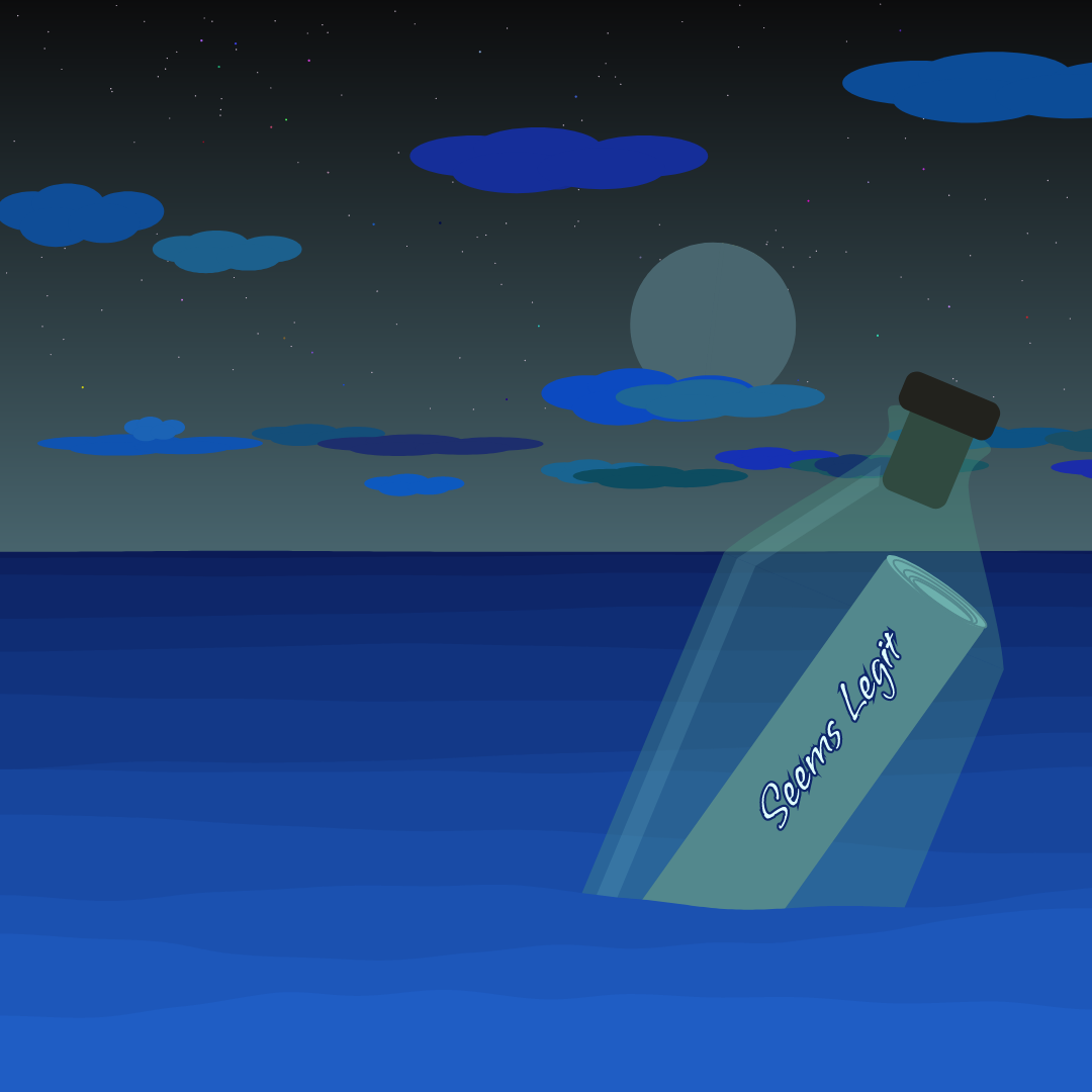 message in the bottle #9 static token preview