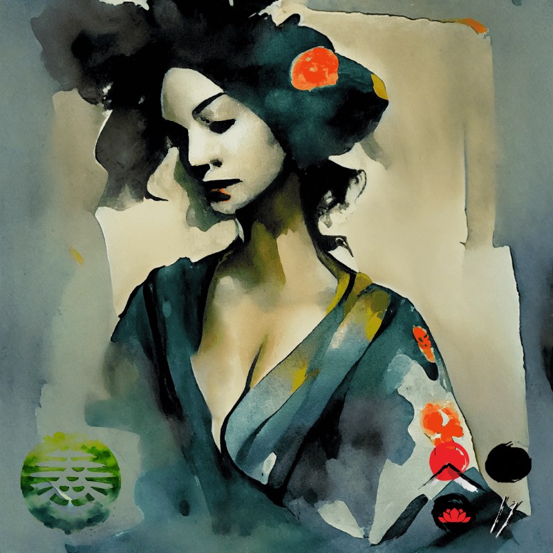 Geisha and nature #8 static token preview