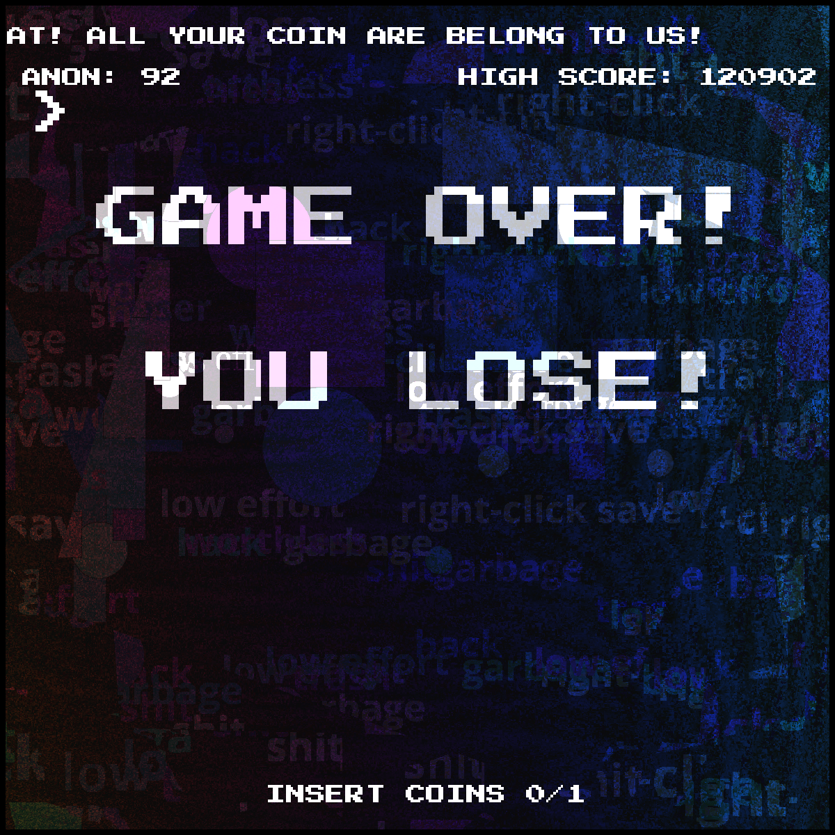 GAME OVER! #18 static token preview