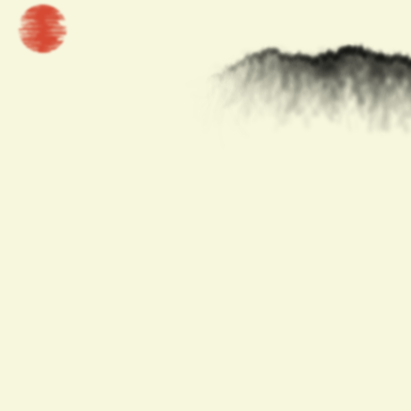 Sumi-E Mountains & Bamboo #18 static token preview
