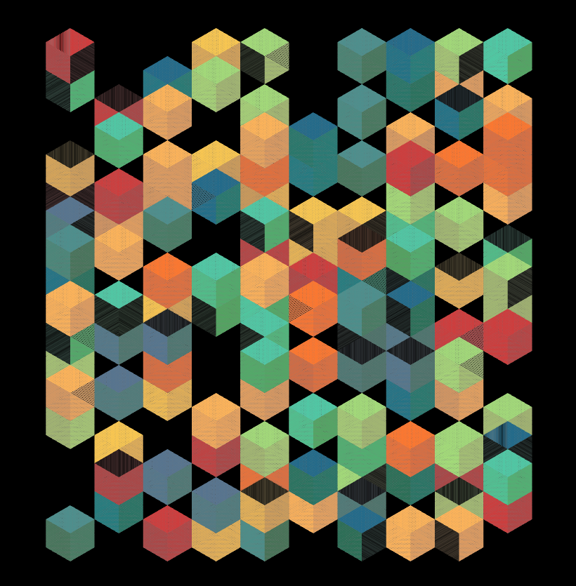 Stacked Cubes #8 static token preview