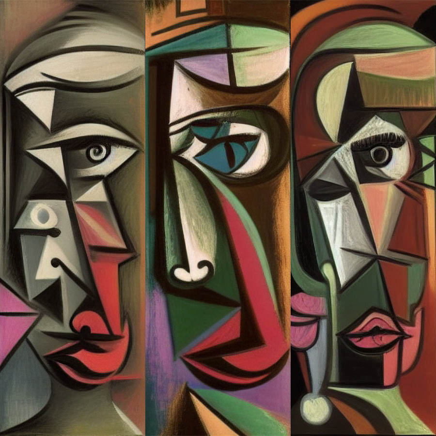 Cubism Faces #3 static token preview