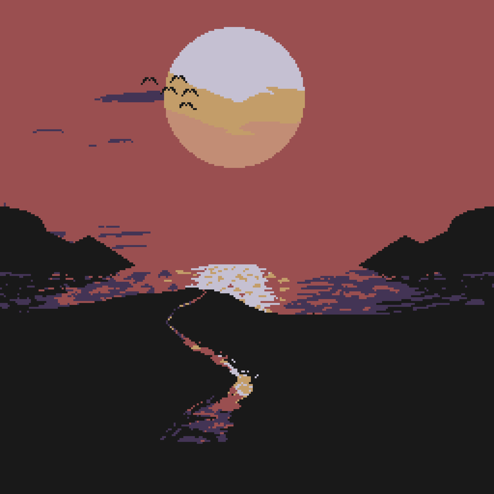 Pixel Sunset #5 static token preview