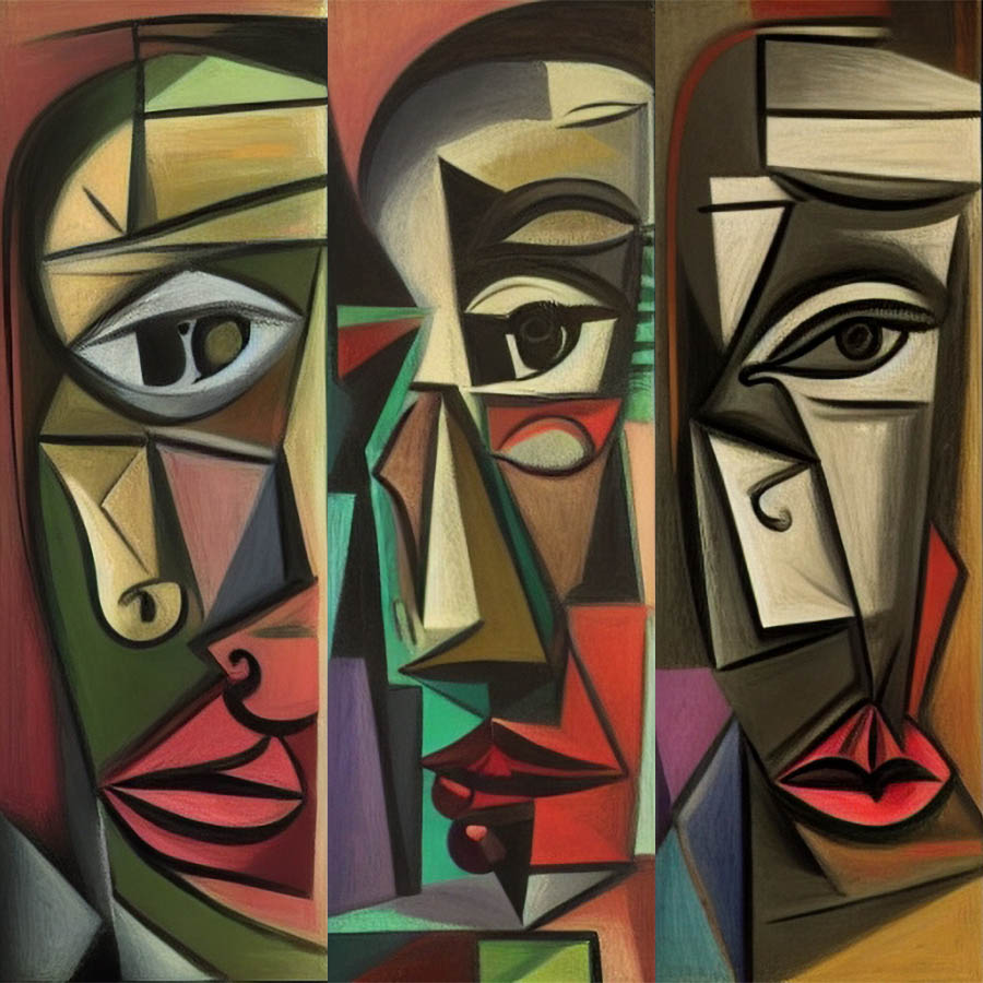 Cubism Faces #5 static token preview