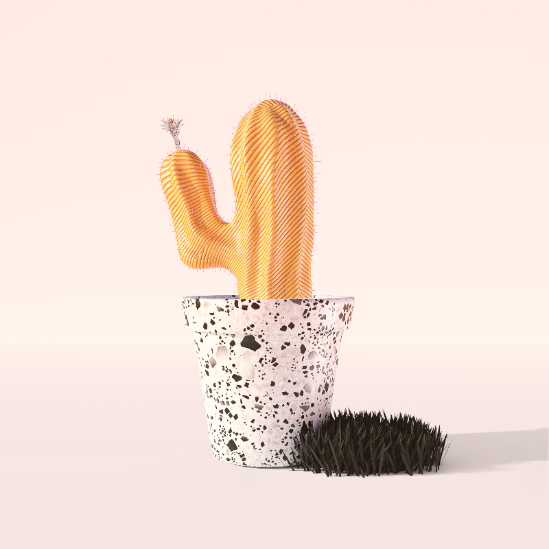 3D Crypto Cacti #3 static token preview