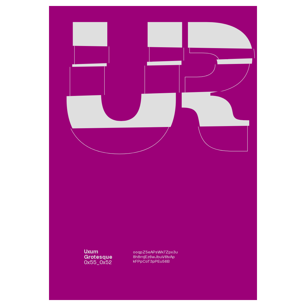 GlyphJam - Uxum Grotesque #21 static token preview