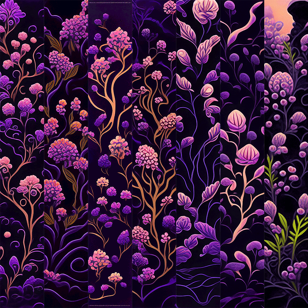 AI Purple Flowers #2 static token preview
