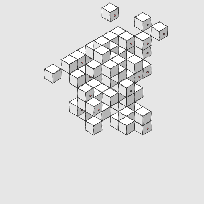 Hand drawn Voxels #13 static token preview