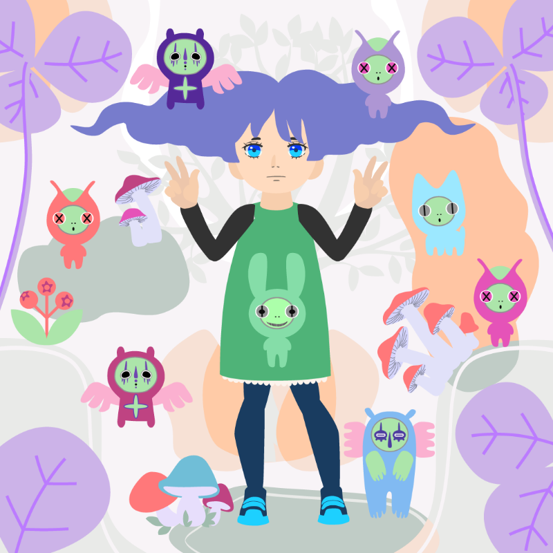 The Girl and the Magic Forest Spirits #8 static token preview