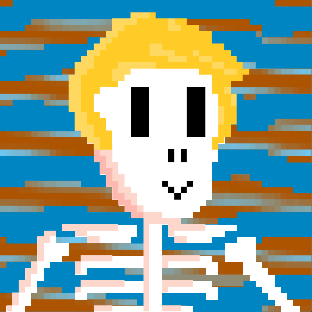 PIXEL SKULLETTI 1 #23 static token preview